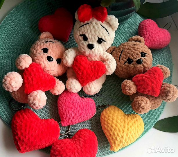 Игрушки ручной работы, Мишка с сердцем, Сердце