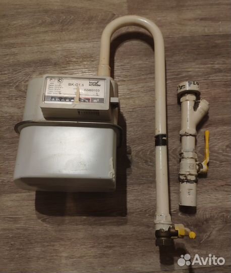 Газовый счётчик BK-G1.6 с кранами и фитингами