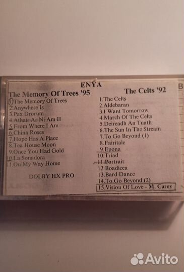 Аудиокассета Enya. Два альбома