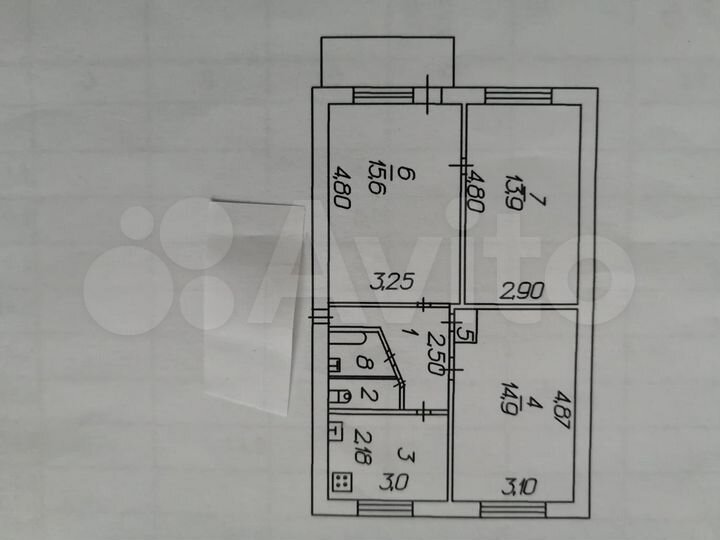 3-к. квартира, 58 м², 3/5 эт.