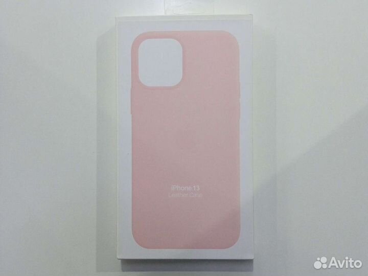 Кожаный чехол на iPhone 13 Розовый