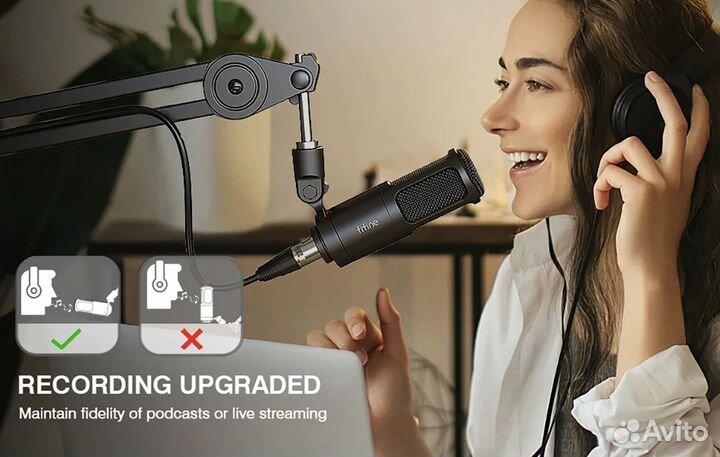 Динамический микрофон fifine K669D, XLR новый