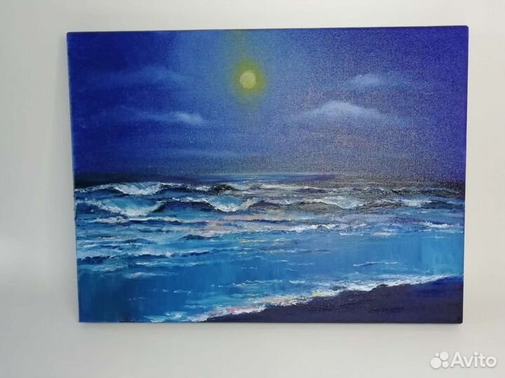 Картина маслом на холсте море