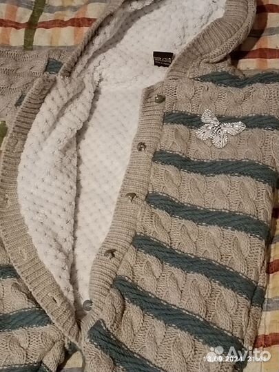 Комбинезон детский вязанный утепленный 74