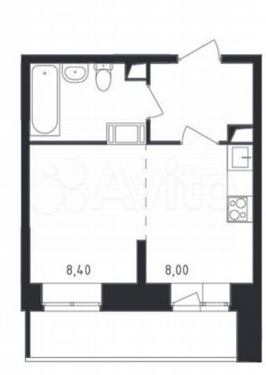 1-к. квартира, 26,9 м², 9/17 эт.
