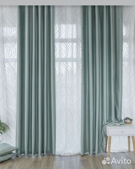 Шторы Адора топаз новые на окна пошив