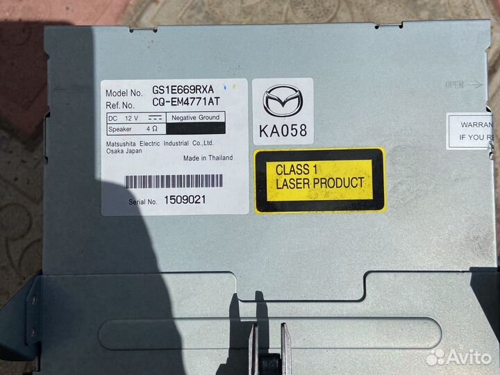 Магнитола mazda 6 2008 года