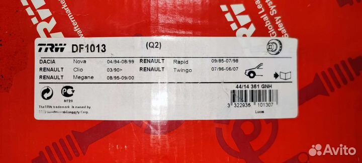 Диск тормозной renault logan/clio/sandero перед