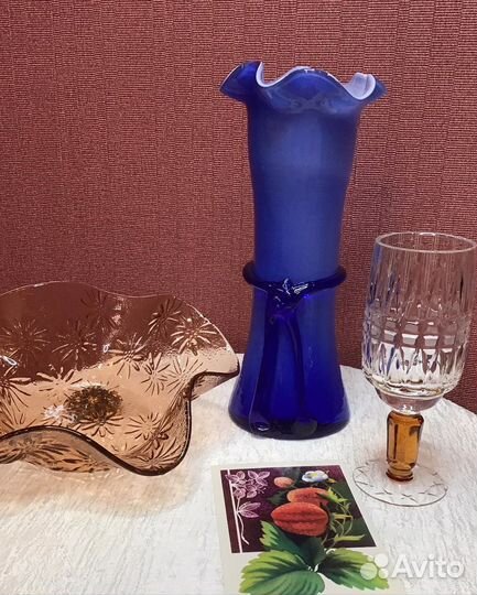 Ваза СССР конфетница и бокал олимпийский