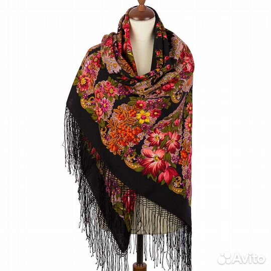 Платок из натуральной шерсти Павлопосадский