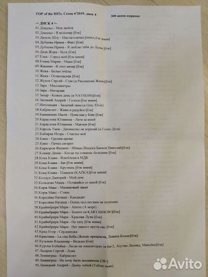 Сборники караоке 2019 - 2022 г.г