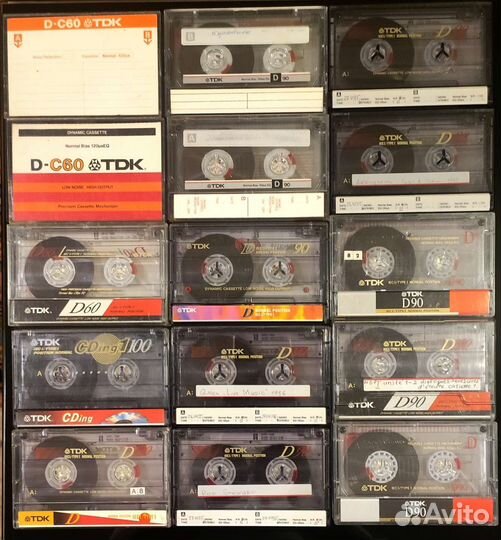 Аудиокассеты TDK разные 15 шт. Japan