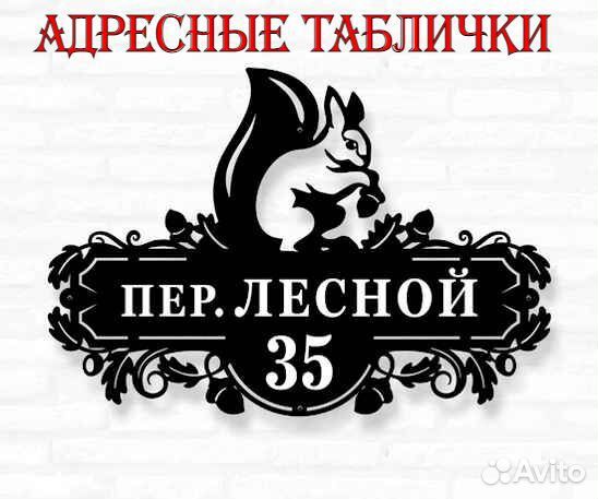 Адресная табличка из металла