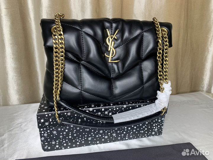 YSL puff сумка из натуральной кожи