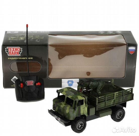 Машина р/у газ 66, 25 см, свет, С динозавром, 2010