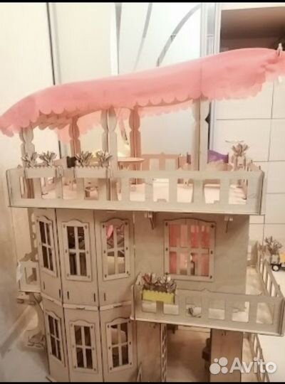 Домик кукольный + мебель для дома (4 комплекта )