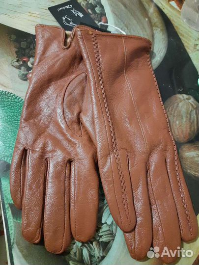 Перчатки женские кожаные новые
