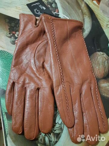 Перчатки женские кожаные новые