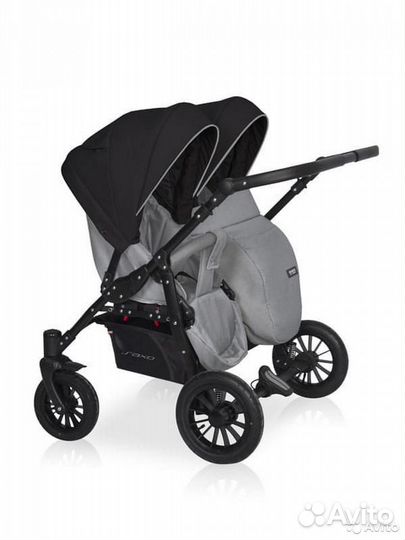 Коляска модульная для двойни 2 в 1 Riko Basic Saxo