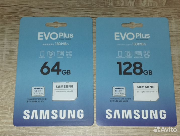 Samsung Evo Plus Micro SD карта памяти 64 / 128 Gb