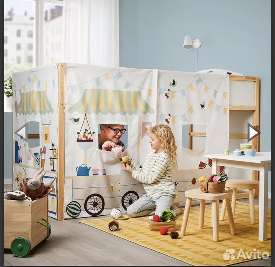 Детская кровать икеа кюра