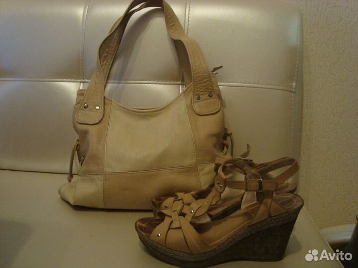 Сумка босоножки 36 кожа, сумка бордо