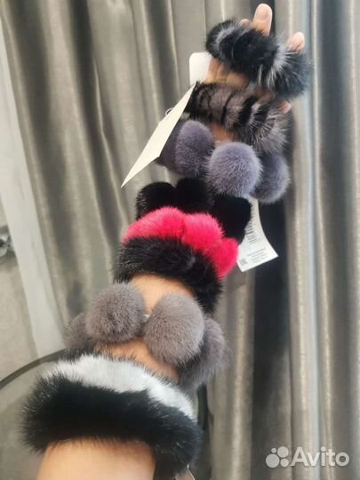 Норковая резинка для волос