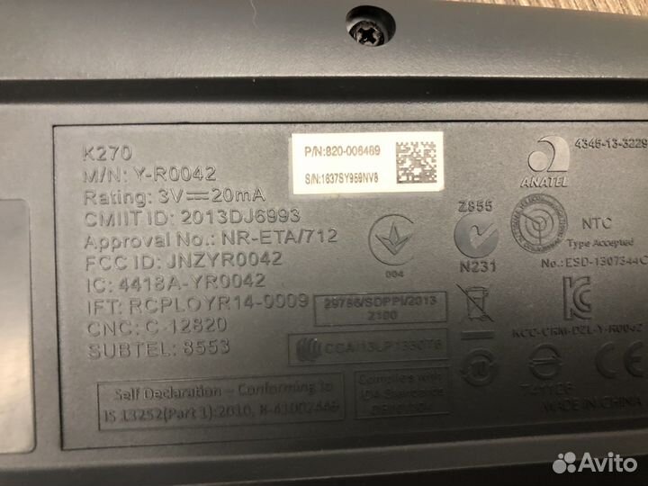 Беспроводная клавиатура+мышь logitech mk270+коврик