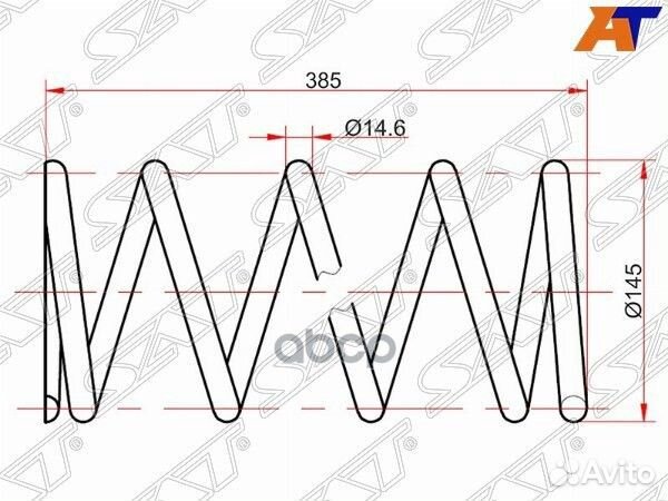 Комплект пружин 2шт задние toyota RAV4 00- 4WD