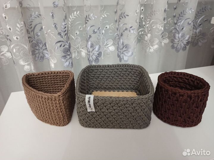 Корзинки вязаные