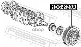 Шкив коленвала honda Accord 03-08/CRV II 02-06