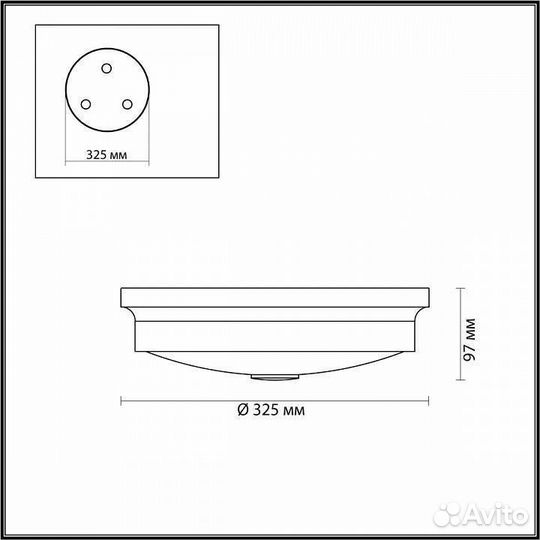 Накладной светильник Odeon Light Marsei 4824/3C