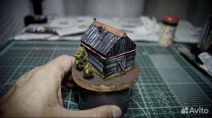 Макет лесная сторожка ручная работа