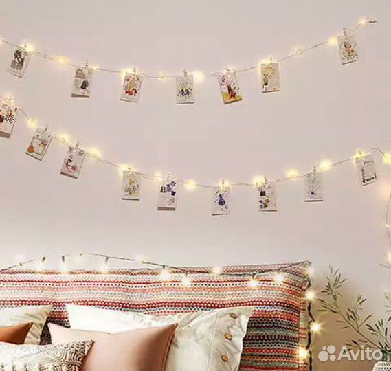 Гирлянда роса капля 100 Led на батарейках и USB