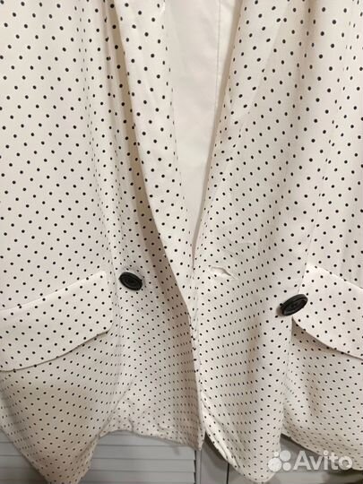 Жакет белый zara размер 44/46
