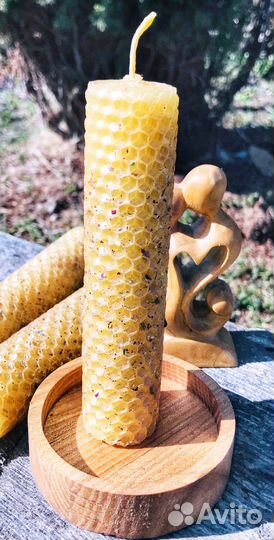 Свеча «Гармония любви», из вощины с травами