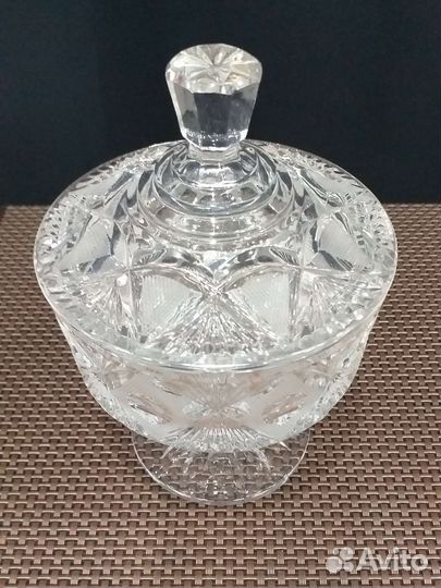 Ваза конфетница хрустальная