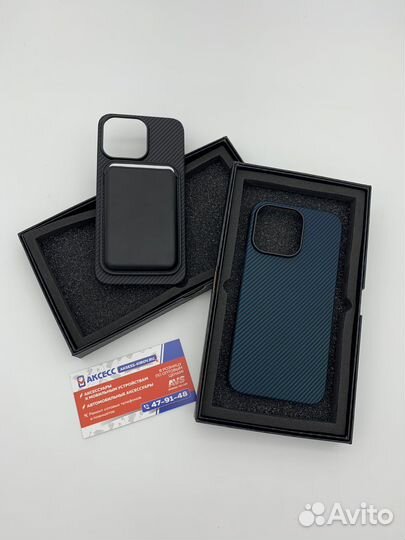 Карбоновый чехол с MageSafe + картхолдер