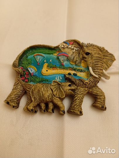 Магнит из Турции слон, 8,2см