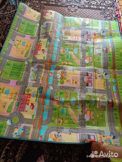 Термо коврик детский город 180*200
