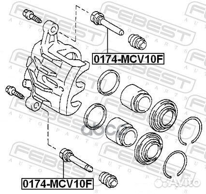 Втулка направляющая суппорта toyota camry 01-06