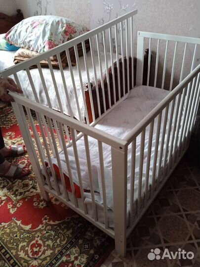 Кроватка детская с матрасом бу IKEA