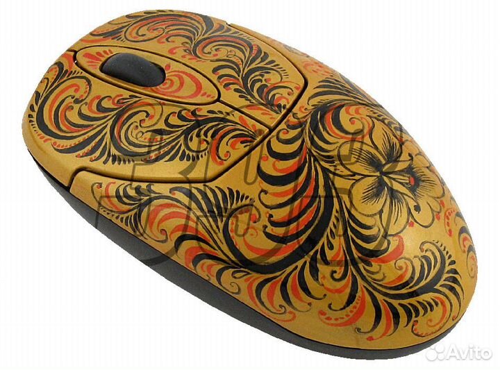 Мышь Хохлома золотая (USB) (2415)