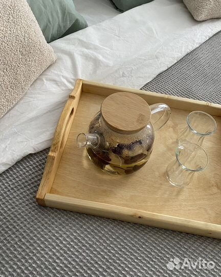 Поднос подставка дерево как zara hm