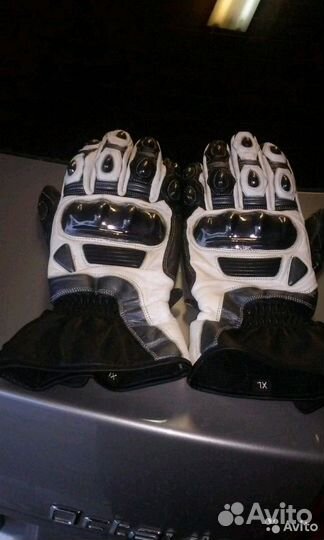 Мотоперчатки кожаные