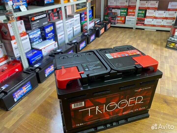 Аккмулятор 75 Ач Аком на Рено Опель Газель УАЗ