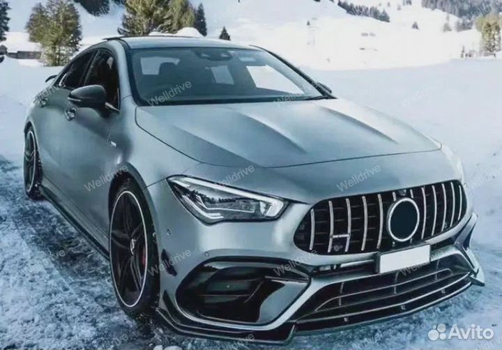 Сплиттер Mercedes C118 CLA45 AMG черный глянец