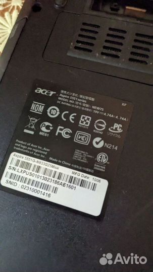 Acer aspire 5551g