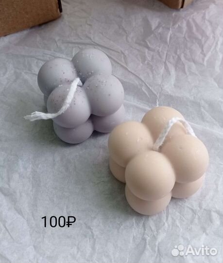 Эко свечи ручной работы из кокосового воска