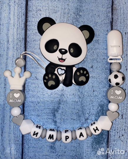 Именные держатели для пустышек и грызунки